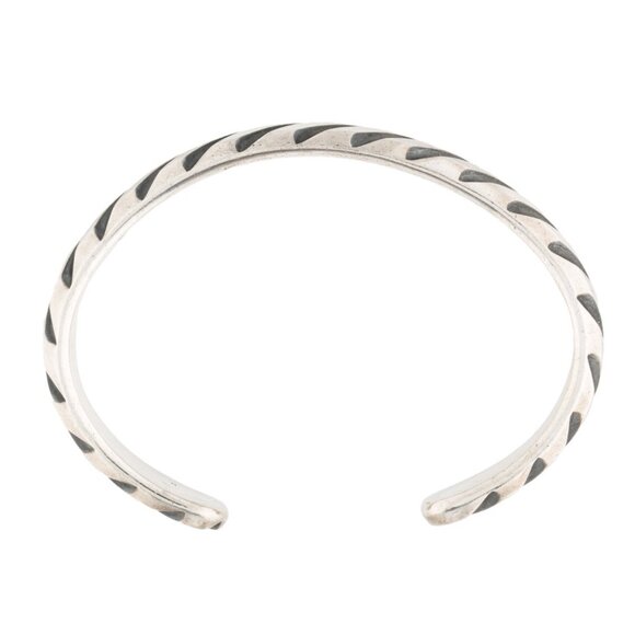 DAVID YURMAN STERLING SILVER 925 MODERN CABLE CUFF BRACELET - Picture 6 of 9